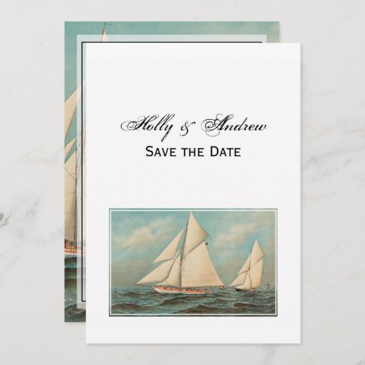 Invitation Courses de Yachts de Collection Maritimes #1 Réser (Devant / Derrière)