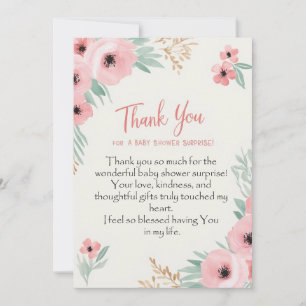 Invitation court message de remerciement pour surprise de sho