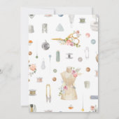 Invitation Cousez Dans L'Amour ! Machine à coudre, Fête des m (Dos)