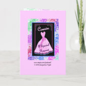Invitation COUSIN - Be My Junior Bridesmaid - Customable (Dos)