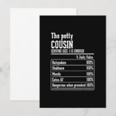 Invitation Cousin Crew Informations Nutritionnelles le Cousin (Devant / Derrière)