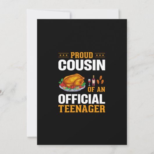 Invitation cousin de pround d'un adolescent officiel (Devant)
