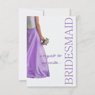 Invitation Cousin S'il vous plaît être Bridesmaid