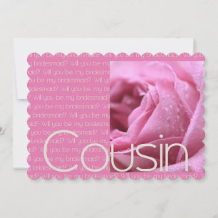 Invitation Cousin S'il vous plaît être Bridesmaid