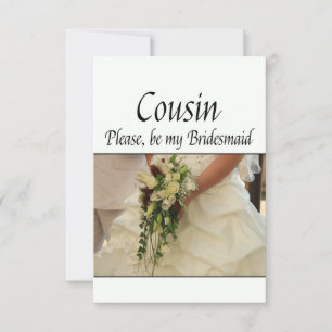 Invitation Cousin S'il vous plaît être Bridesmaid