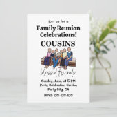 Invitation Cousins Bienheureux Amis Famille Réunion (Debout devant)