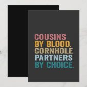 Invitation Cousins par le sang partenaires de Cornhole par ch (Devant / Derrière)