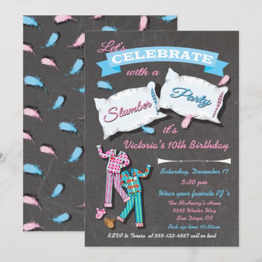 Invitation Coussin de la fête de bois d'oeuvre se battre dorm (Devant / Derrière)