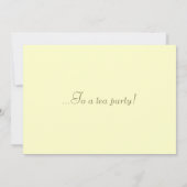 Invitation Coussin de théière (Dos)