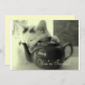 Invitation Coussin de théière (Devant / Derrière)