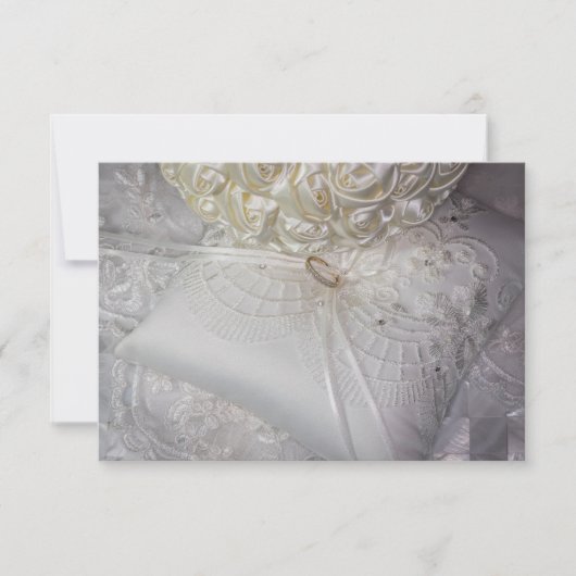 Invitation Coussin porte-alliance avec anneau de mariage sur (Devant)