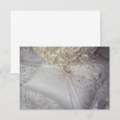 Invitation Coussin porte-alliance avec anneau de mariage sur (Devant / Derrière)