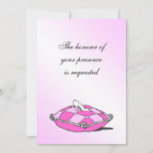 Invitation Coussin rose Cinderella Slipper (Devant)