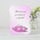 Invitation Coussin rose Cinderella Slipper (Debout devant)