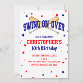 Invitation Coussin Sur Le Baseball Anniversaire (Devant)
