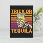 Invitation Coût D'Halloween Rétro Trick Ou Tequila Lover Adul (Debout devant)