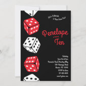 Invitation Coute Dice Games Anniversaire de enfant Party (Devant)