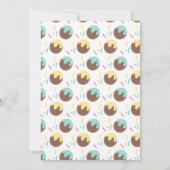 Invitation Couteau Cute Pop Balls Frosting Premier anniversai (Dos)