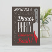 Invitation Couteau sanglant, Meurtre Mystère Fête d'Halloween (Debout devant)