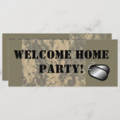 Invitation Coutume à la maison bienvenue de partie de (Devant / Derrière)