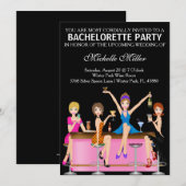 Invitation Coutume chic Invtiation de coup de Bachelorette (Devant / Derrière)