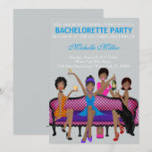 Invitation Coutume chic Invtiation de coup de Bachelorette (Devant / Derrière)