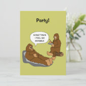 Invitation Coutume drôle de bande dessinée de Sasquatch du (Debout devant)