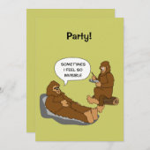 Invitation Coutume drôle de bande dessinée de Sasquatch du (Devant / Derrière)
