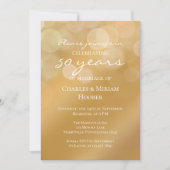 Invitation Coutume Golden 50e anniversaire de Mariage (Devant)