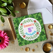 Invitation Coutume Ladybug & Leaf 5e anniversaire