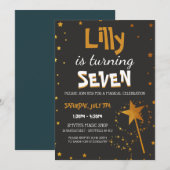 Invitation Coutume magique RSVP de fête d'anniversaire de (Devant / Derrière)