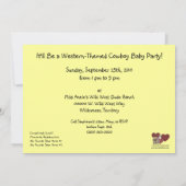 Invitation Coutume mignonne de poney de bébé et de cheval (Dos)