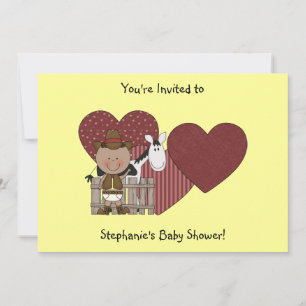 Invitation Coutume mignonne de poney de bébé et de cheval