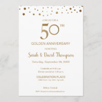 Coutume Or Blanc 50e Anniversaire de Mariage