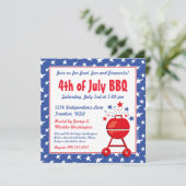 Invitation Coutume patriotique de BBQ (Debout devant)