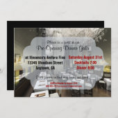 Invitation Coutume pré/invitations restaurant d'ouverture (Devant / Derrière)