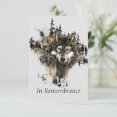 Invitation Coutume Wolf animal Aquarelle Montagne (Debout devant)