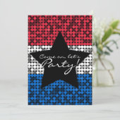 Invitation Couture blanche et bleue (Debout devant)