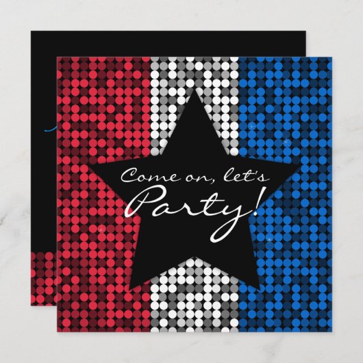 Invitation Couture blanche et bleue (Devant / Derrière)