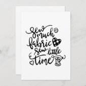 Invitation Couture | Coudre beaucoup de tissu coudre peu de t (Devant / Derrière)