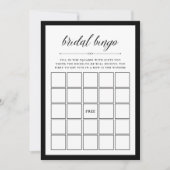 Invitation Couture élégante| Jeu de bingo Fête de l'mariée (Devant)