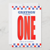 Invitation Couture un 1er anniversaire (Devant)