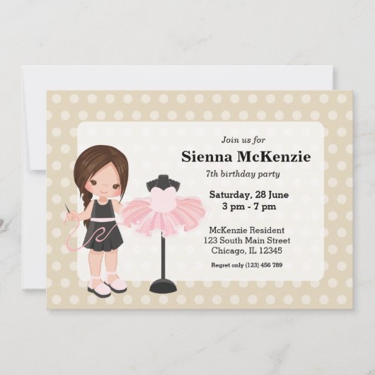 Invitation Couturière (Devant)