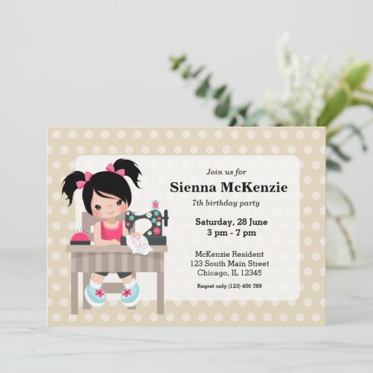 Invitation Couturière (Debout devant)