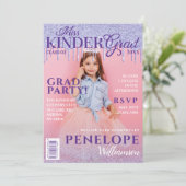 Invitation Couverture de la Parties scintillant de Mlle Kinde (Debout devant)