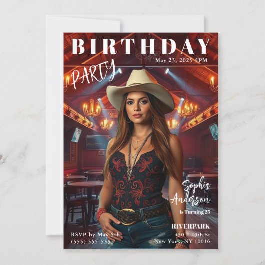 Invitation Couverture de magazine Anniversaire (Devant)