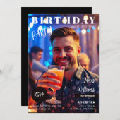 Invitation Couverture de magazine Anniversaire (Devant / Derrière)