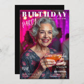 Invitation Couverture de magazine Anniversaire (Devant / Derrière)