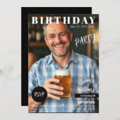 Invitation Couverture de magazine Anniversaire (Devant / Derrière)