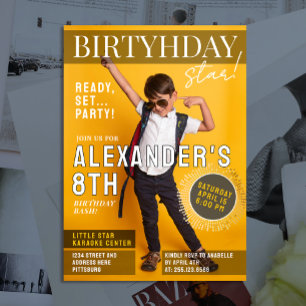 Invitation Couverture de magazine cool Fun Photo Journal Typo